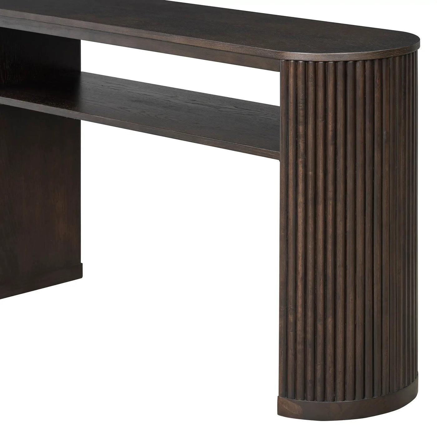 Console Table With Fluted Legs, Open Shelf by HouseOfZazla