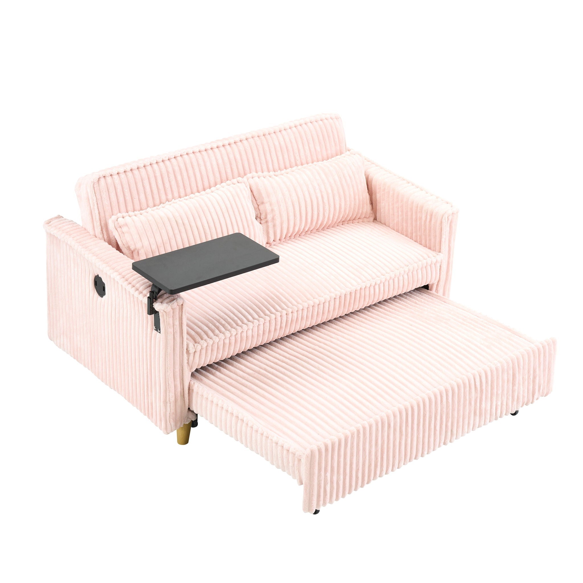 Pull Out Sofa With Movable Tabletop And USB Ports by HouseOfZazla