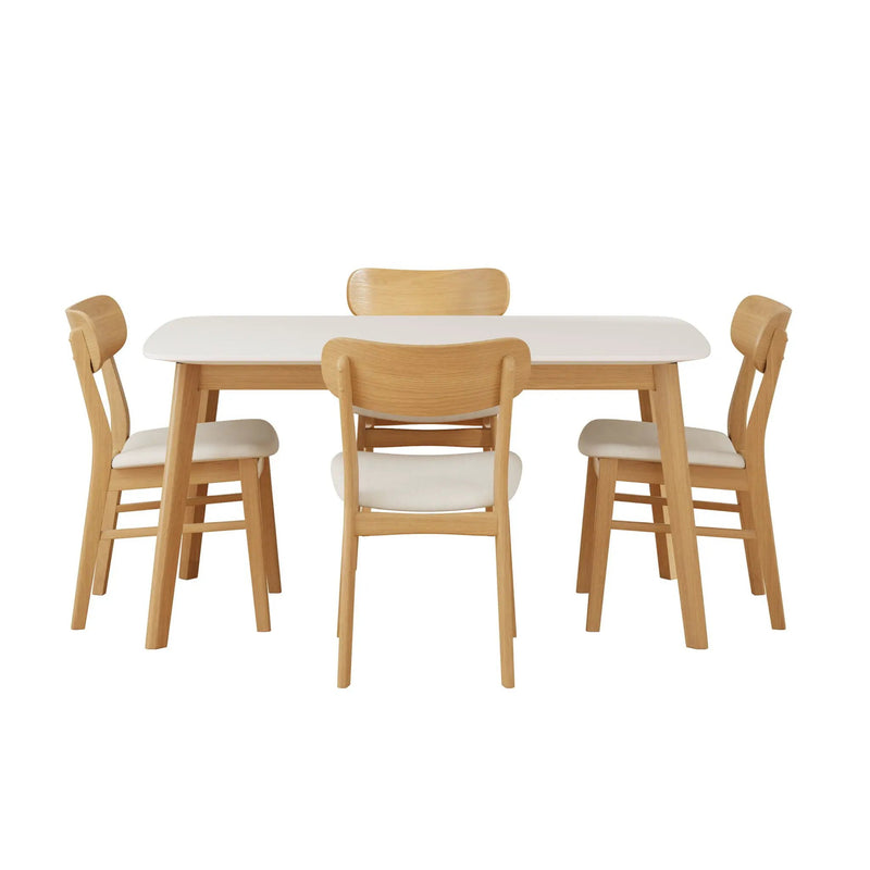 5 Piece Dining Set With Table And Upholstered Chairs by HouseOfZazla