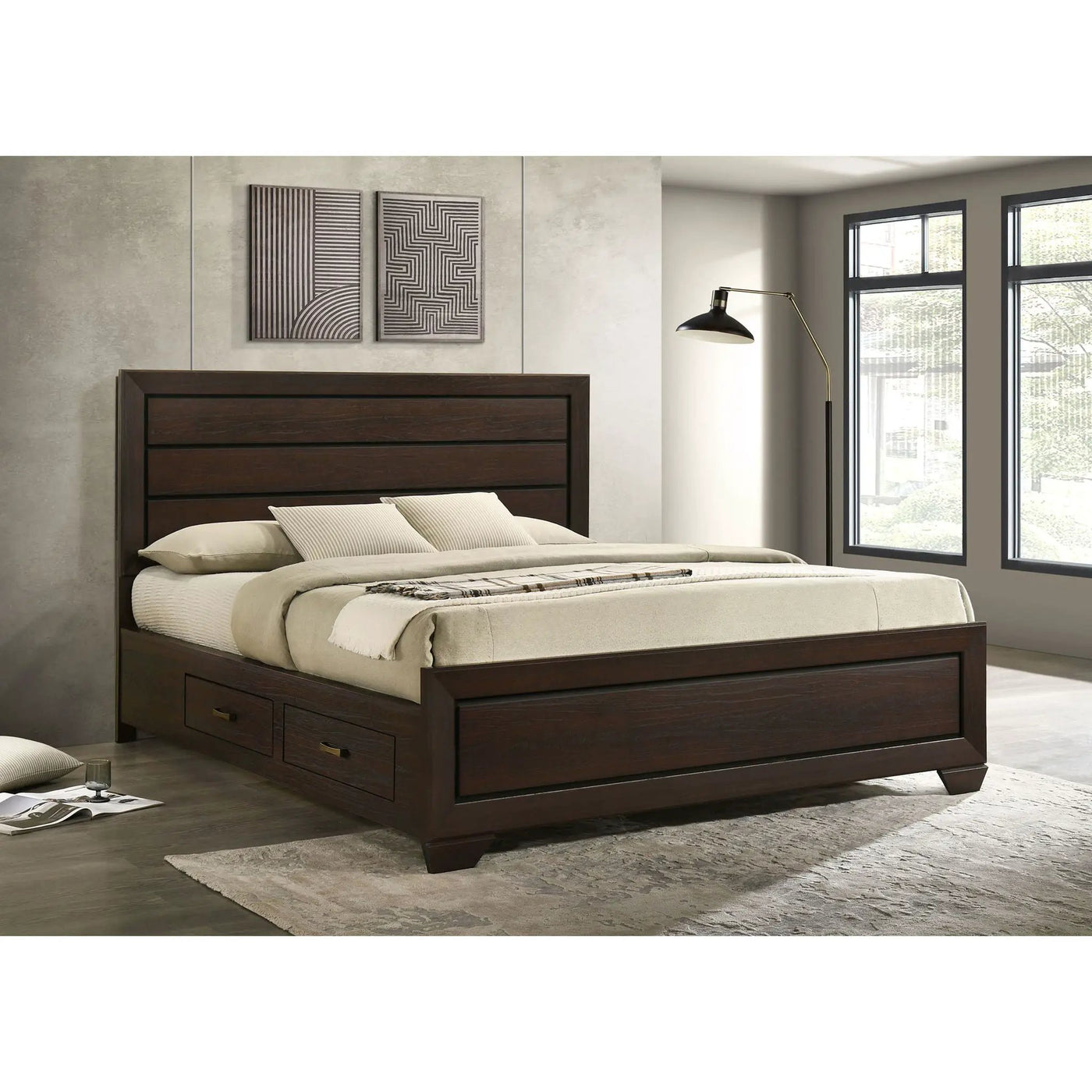Holmgren - Panel Bed With Side Drawers by HouseOfZazla