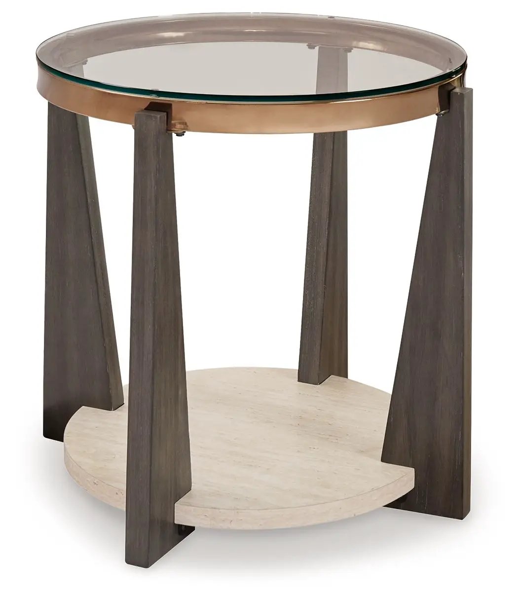 Frazwa - Round End Table - Multi by Unique Piece Furniture