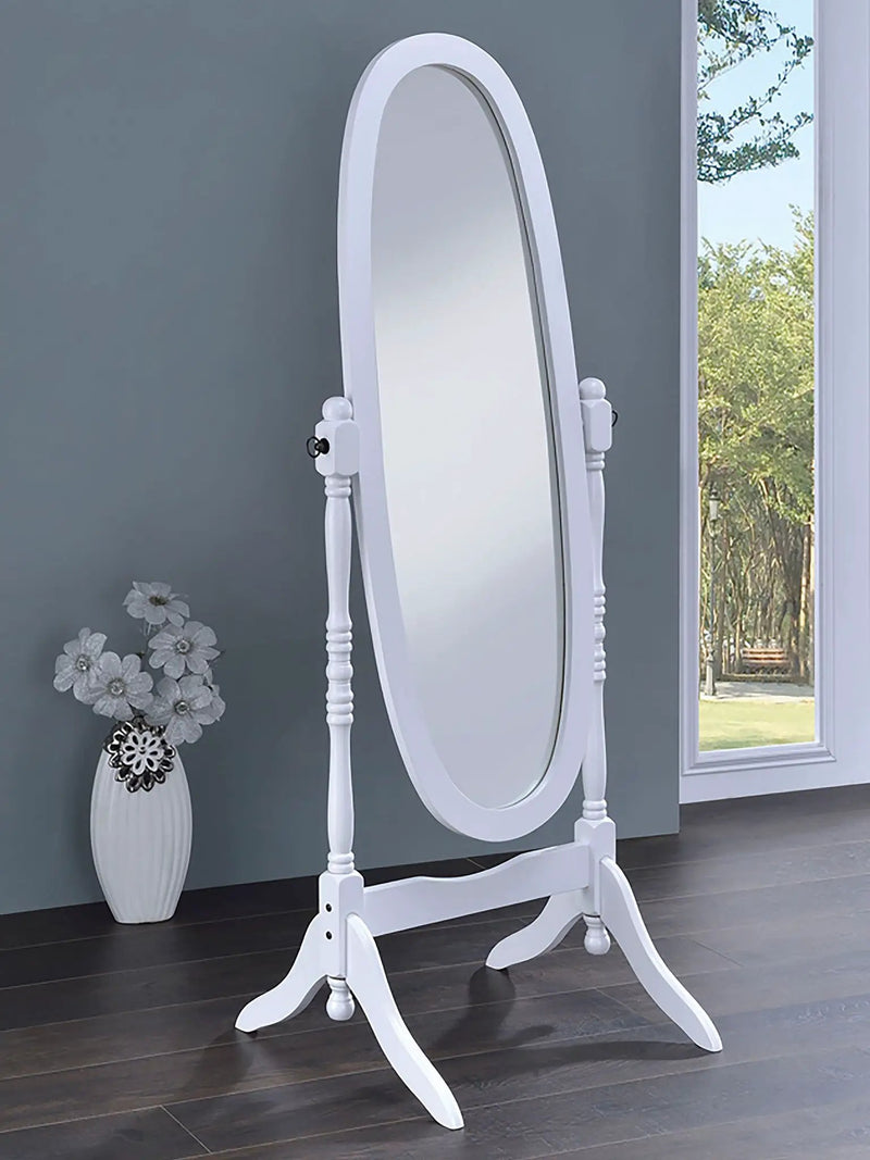 Foyet Wood Adjustable Full Length Cheval Mirror White by Unique Piece Furniture
