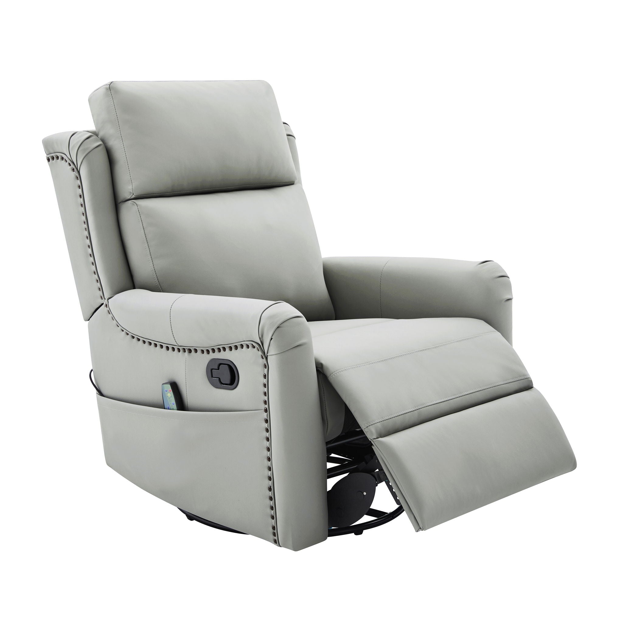 Manual Recliner Swivel Rocking Chair With 8-Point Massage and Heating by HouseOfZazla