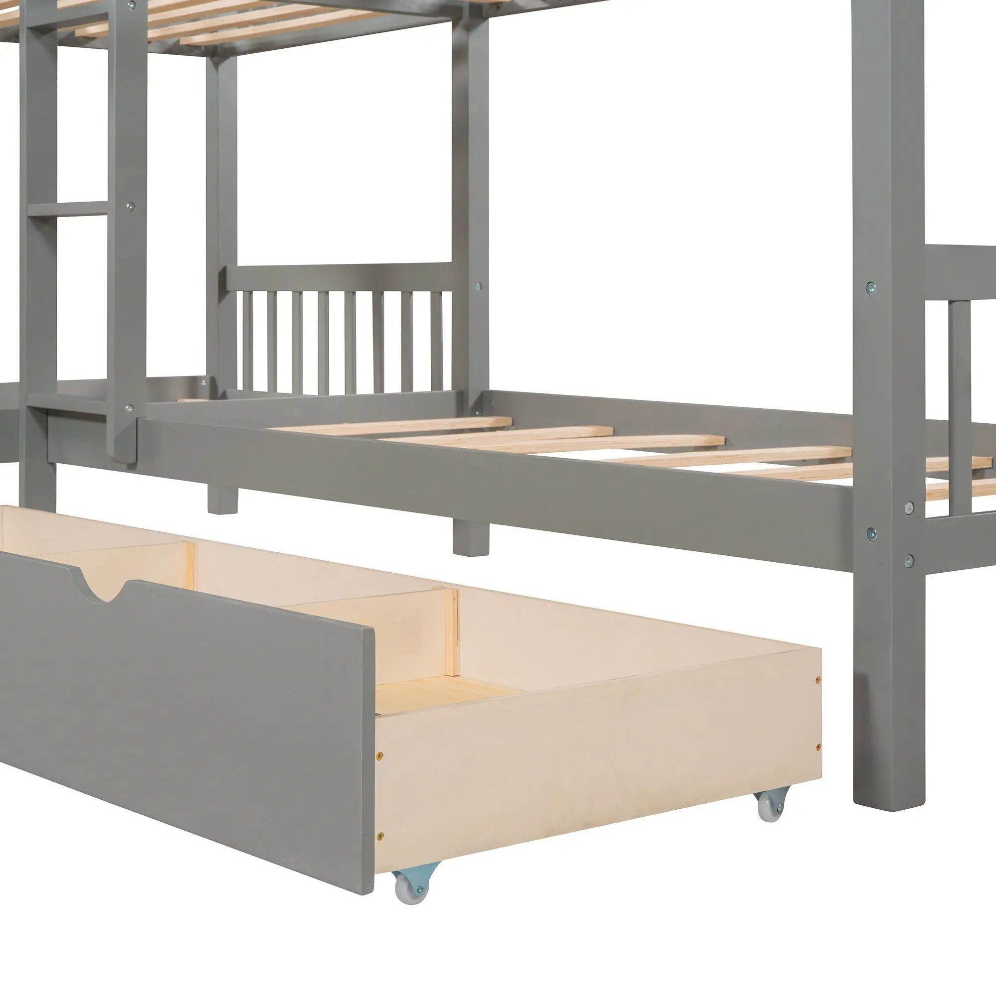 L Shaped Bunk Bed With Drawers by Unique Piece Furniture