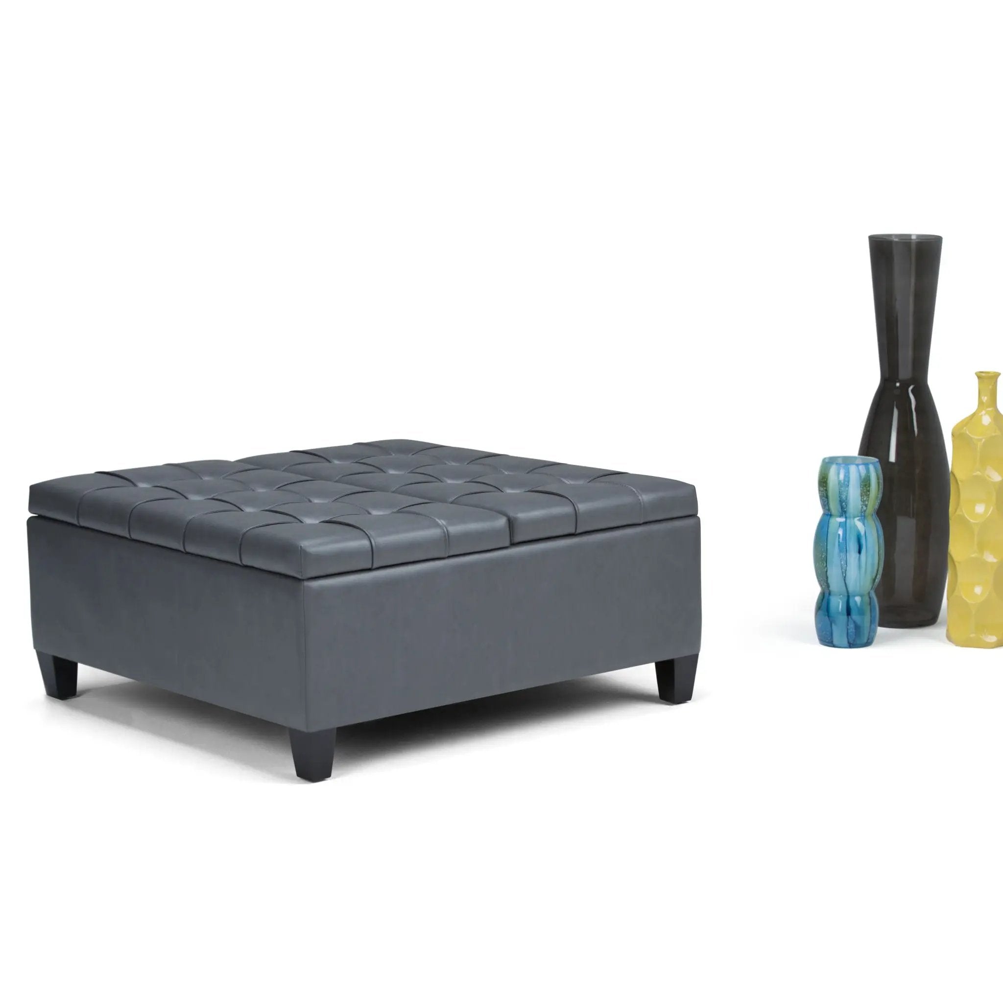 Harrison - Upholstered Coffee Table Storage Ottoman by HouseOfZazla