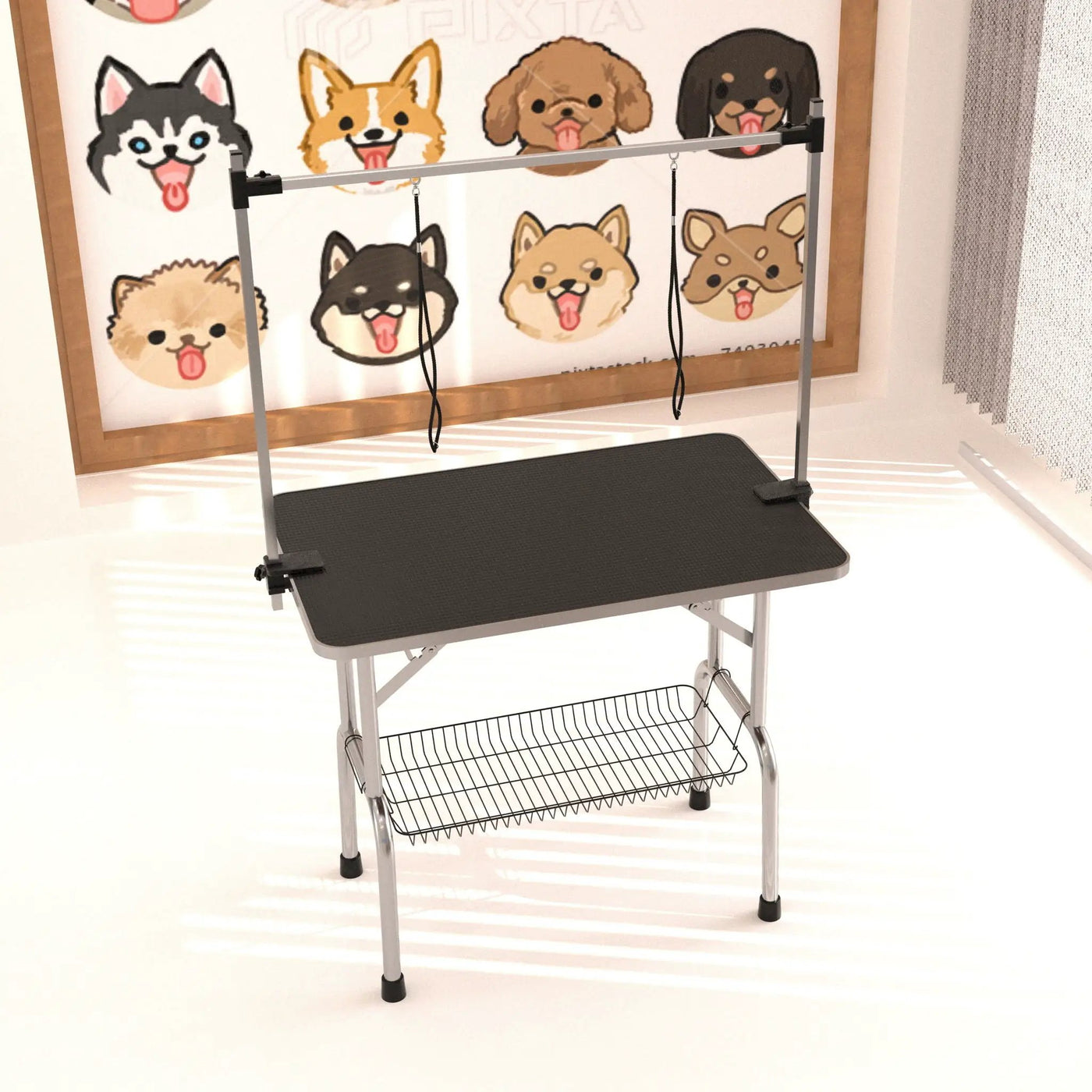 Large Grooming Table For Pet Dog And Cat With Adjustable Arm And Clamps Large Heavy Duty Animal Grooming Table by HouseOfZazla