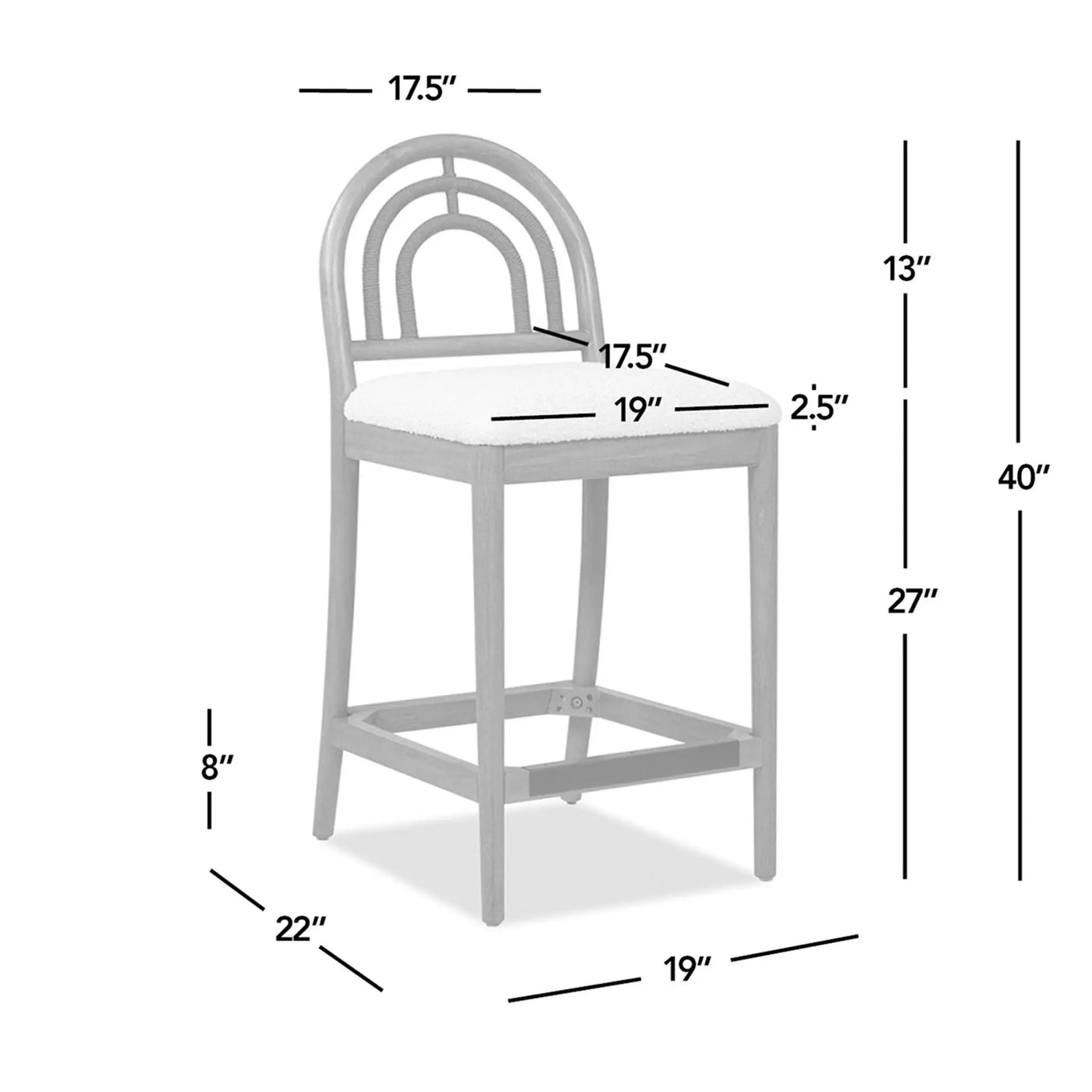 Panama - Curved Back Cane Bar Stool (Set of 2) by HouseOfZazla