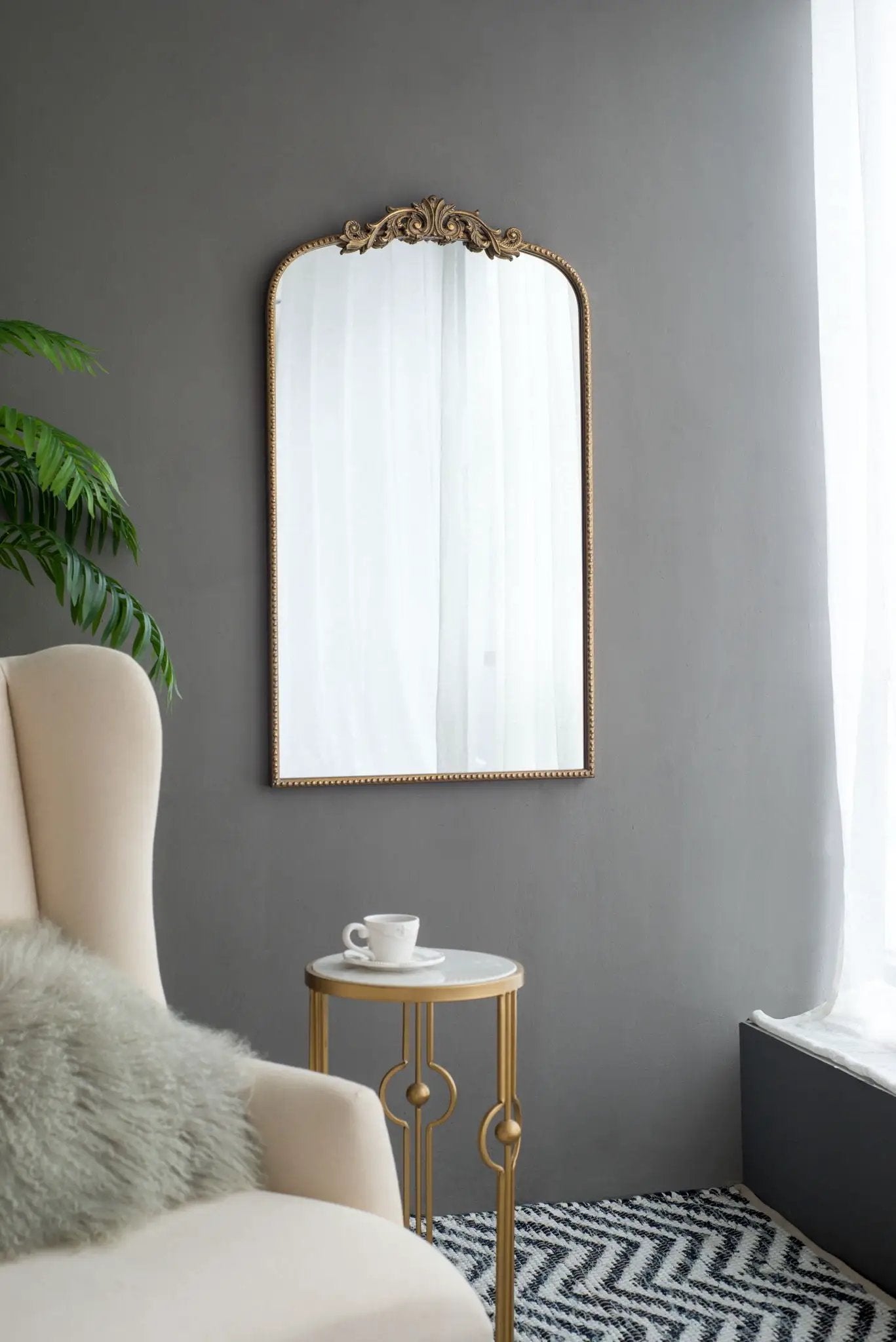 Arch Mirror, Baroque Inspired Wall Decor For Bathroom, Bedroom, Living Room by HouseOfZazla