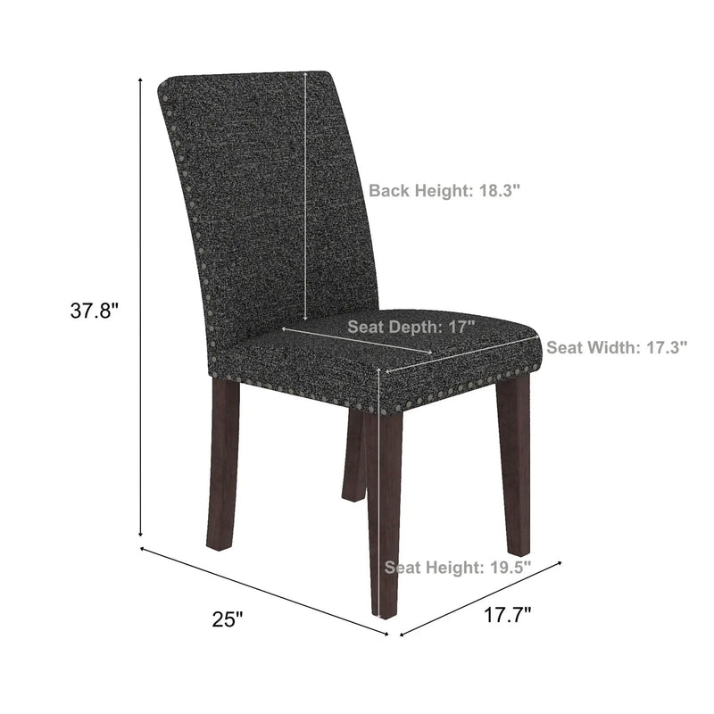 Upholstered Dining Chair With High Back Design (Set of 2) by Unique Piece Furniture
