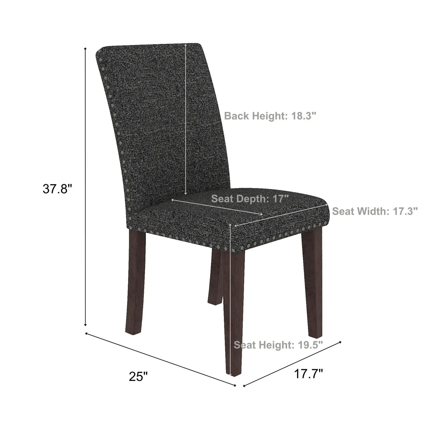 Upholstered Dining Chair With High Back Design (Set of 2) by HouseOfZazla