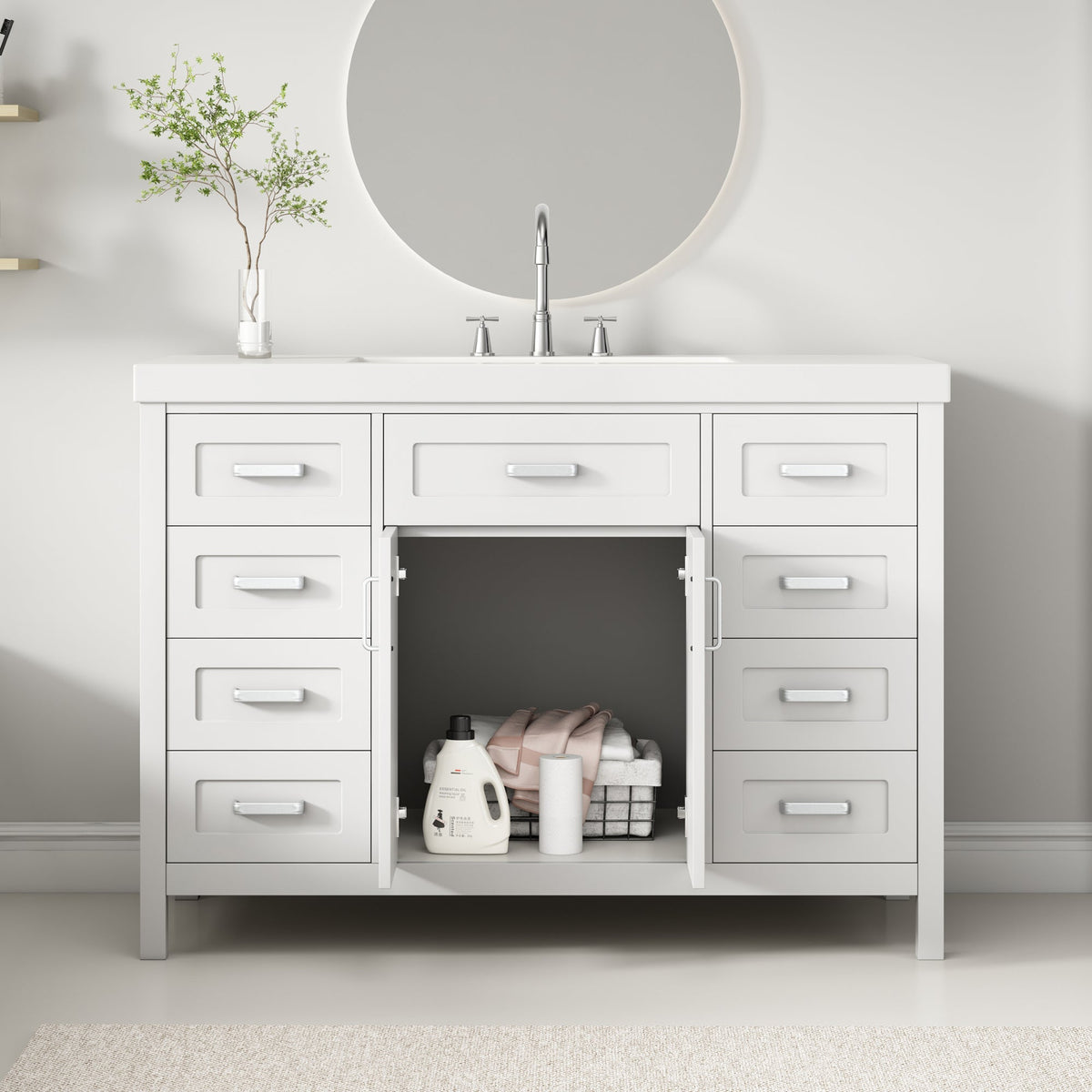 48" Bathroom Vanity with Sink, 2 Doors and 8 Drawers, photo 10 of 10
