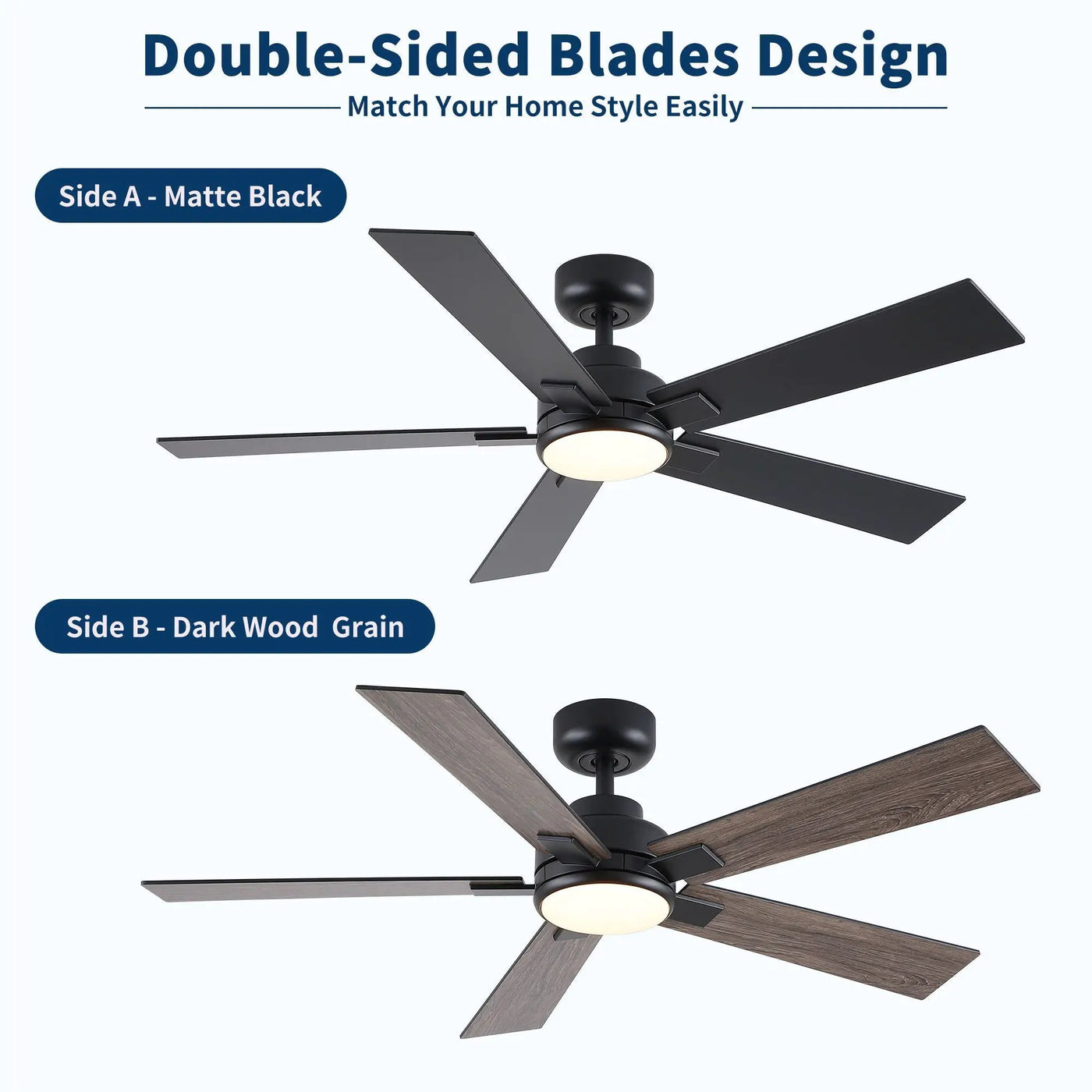 Reversible Motor Integrated LED Dimmable Ceiling Fan With Light by HouseOfZazla