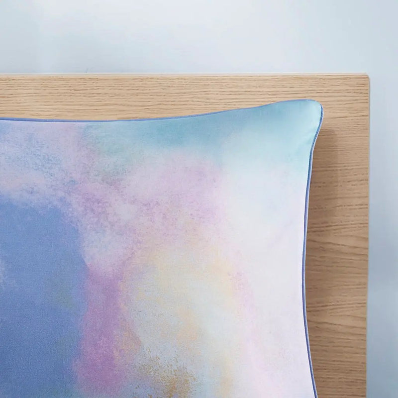 Full/Queen Watercolor Tie Dye Printed Comforter Set with Throw Pillow by HouseOfZazla