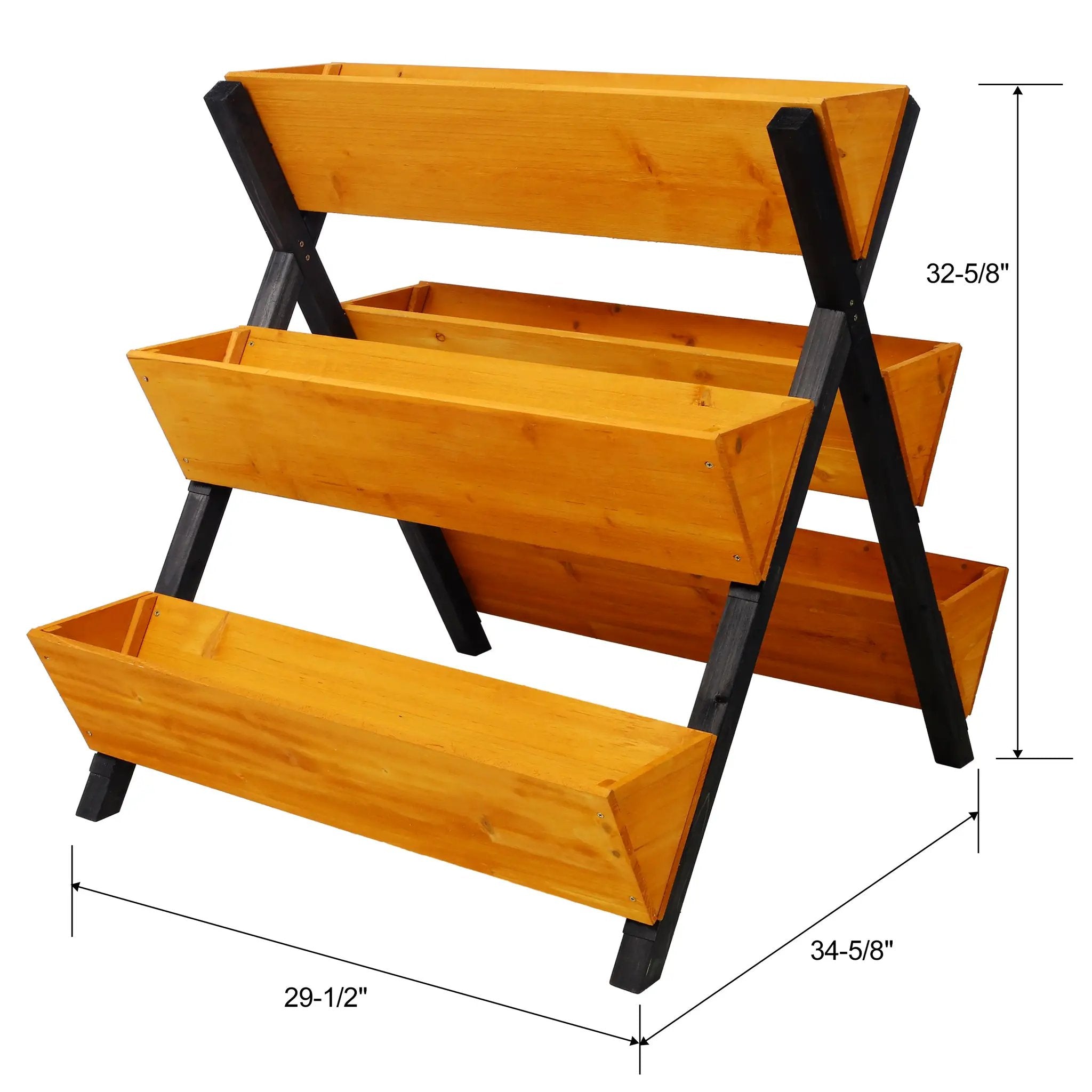 3 Tiers Wooden Vertical Raised Garden Bed with Legs by HouseOfZazla