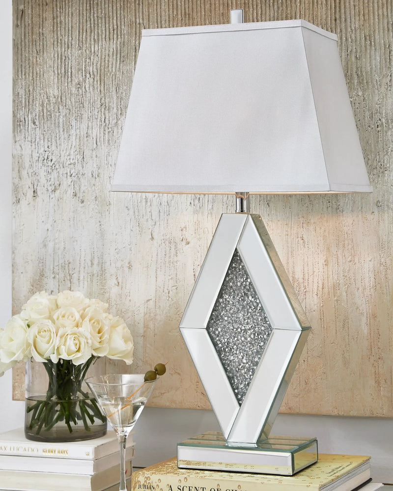 Prunella - Mirror Table Lamp - Silver Finish by Unique Piece Furniture