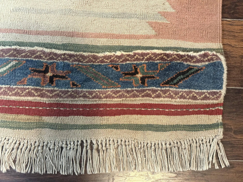 Turkish Kilim Rug 2.5 x 4.7, Flatweave Bohemian Blanket Rug, Wall Hanging Tapestry Rug by Jewel Rugs
