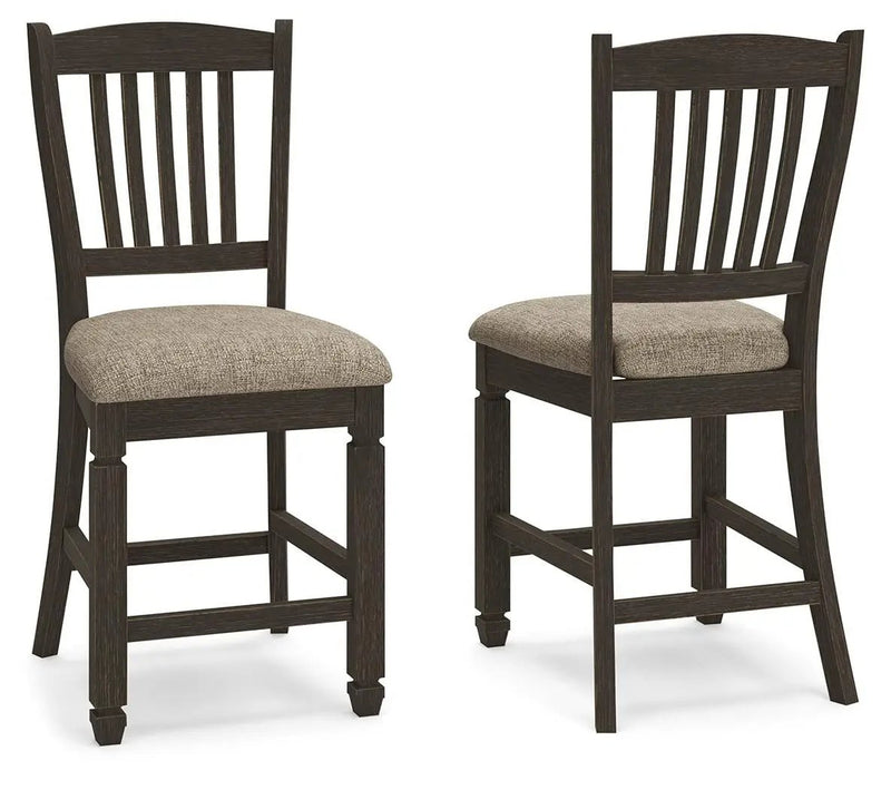 Tyler Creek - Upholstered Barstool (Set of 2) - Black / Grayish Brown by Unique Piece Furniture