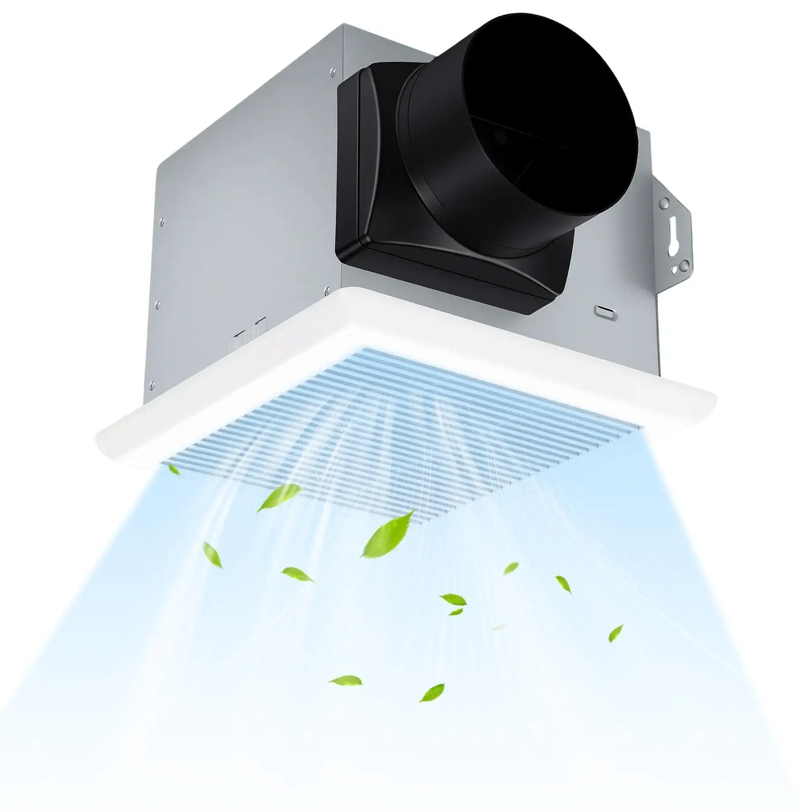 80 CFM Ceiling Mount Bathroom Exhaust Fan with Metal Housing and 4 Inches Duct by DirectDeals