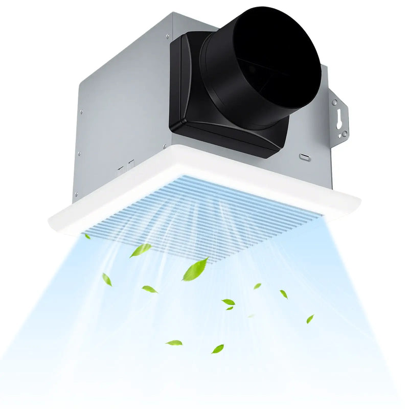 80 CFM Bathroom Exhaust Fan with Metal Housing and 4 Inches Duct by DirectDeals