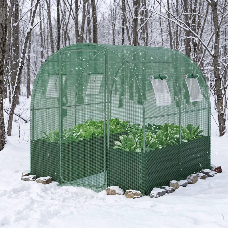 Walk-In Greenhouse with Planter Bed 80" x 79" x 79" by DirectDeals