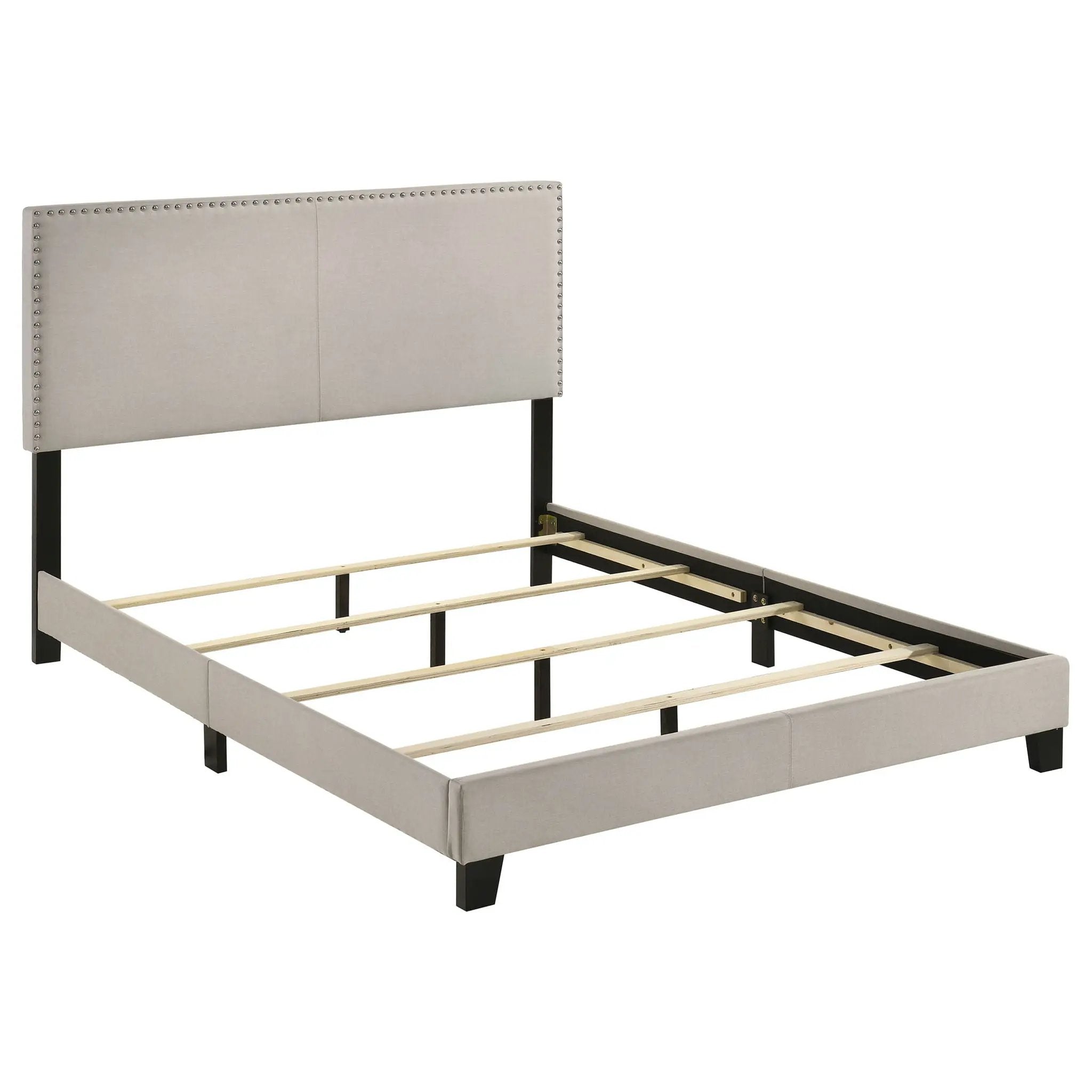 Boyd Upholstered Queen Panel Bed Ivory by Unique Piece Furniture