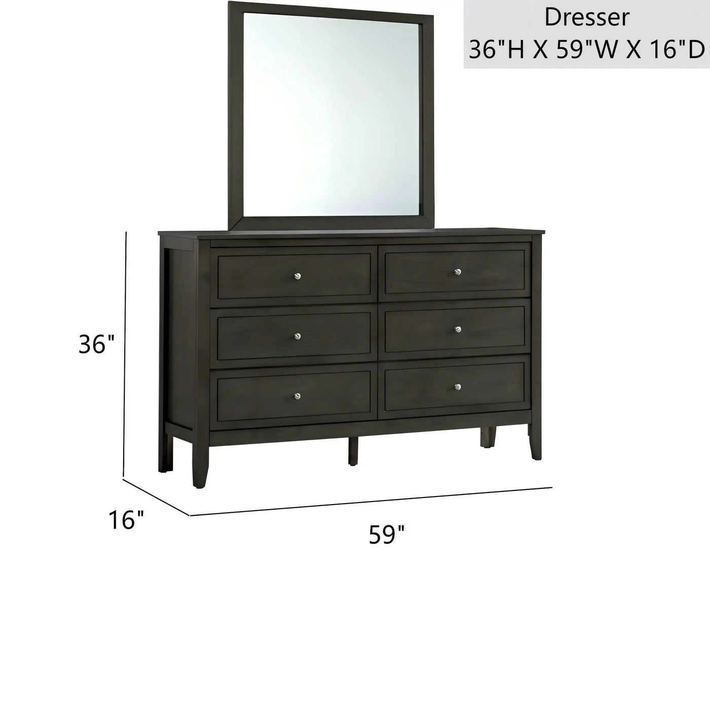 Daniel - Dresser, 6 Drawer by HouseOfZazla