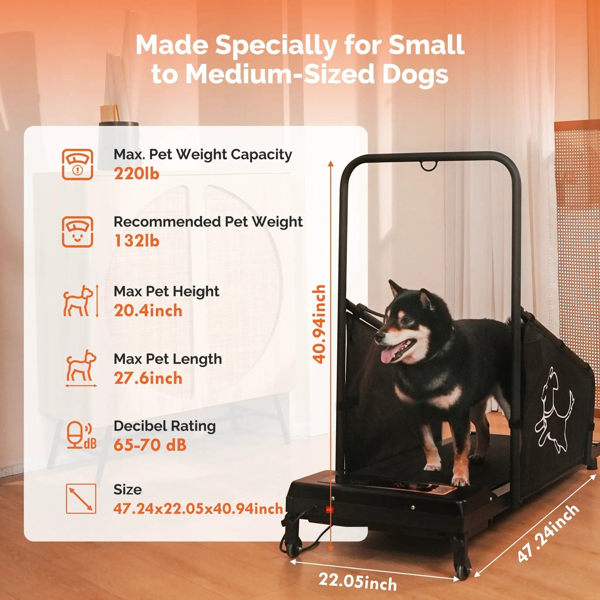 Dog Treadmill For Medium Dogs Running Machine With Non Slip Belt And Remote Control - Black by HouseOfZazla