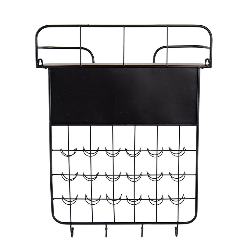 Floating Coffee Bar Shelf With Coffee Pod Holder, Hooks And Storage Shelf - Black by HouseOfZazla