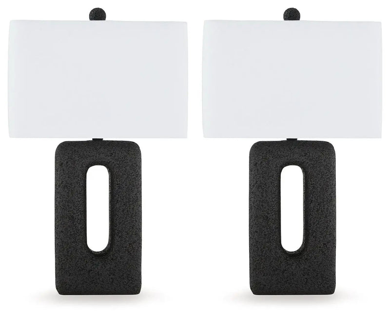 Wimmings - Poly Table Lamp (Set of 2) - Black by Unique Piece Furniture