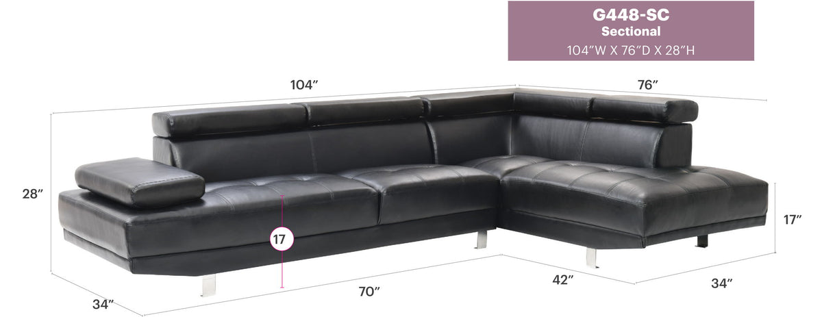 Comfort Stationary Sectional with Adjustable Features - Multiple Colors, photo 11 of 16
