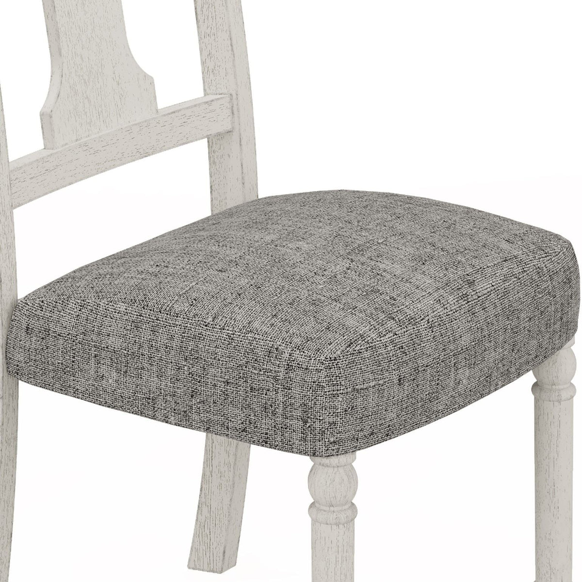 White And Gray Dining Side Chair Set with Comfortable Design - Set of 2, photo 4 of 6