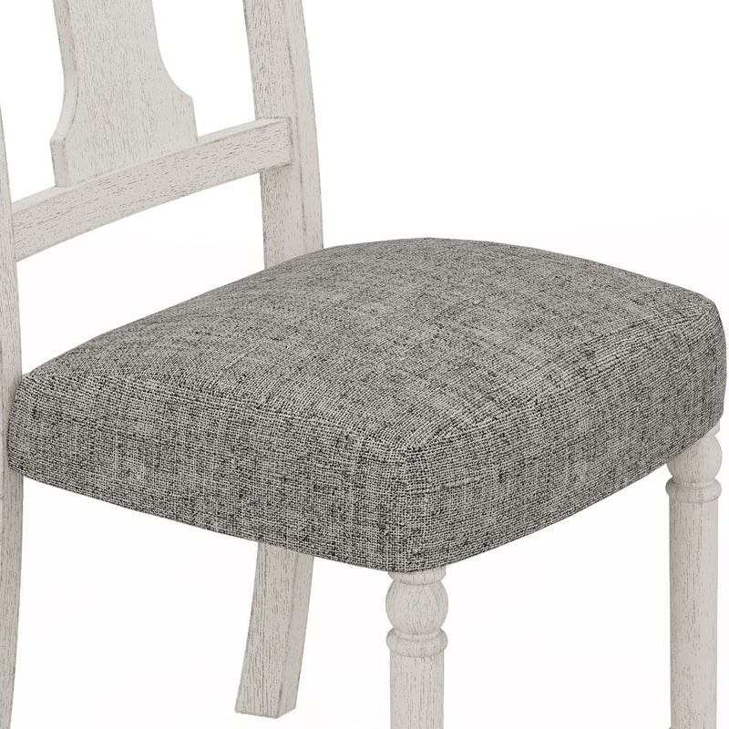 White And Gray Dining Side Chair Set with Comfortable Design - Set of 2, photo 4 of 6