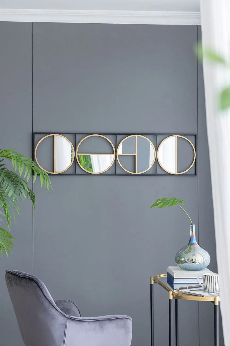 Eclectic Styling Metal Beaded Wall Mirror With Contemporary Design For Bedroom, Liveroom & Entryway by HouseOfZazla