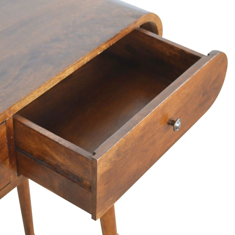 Solid Wood Curved Edge Console Table by Unique Piece Furniture