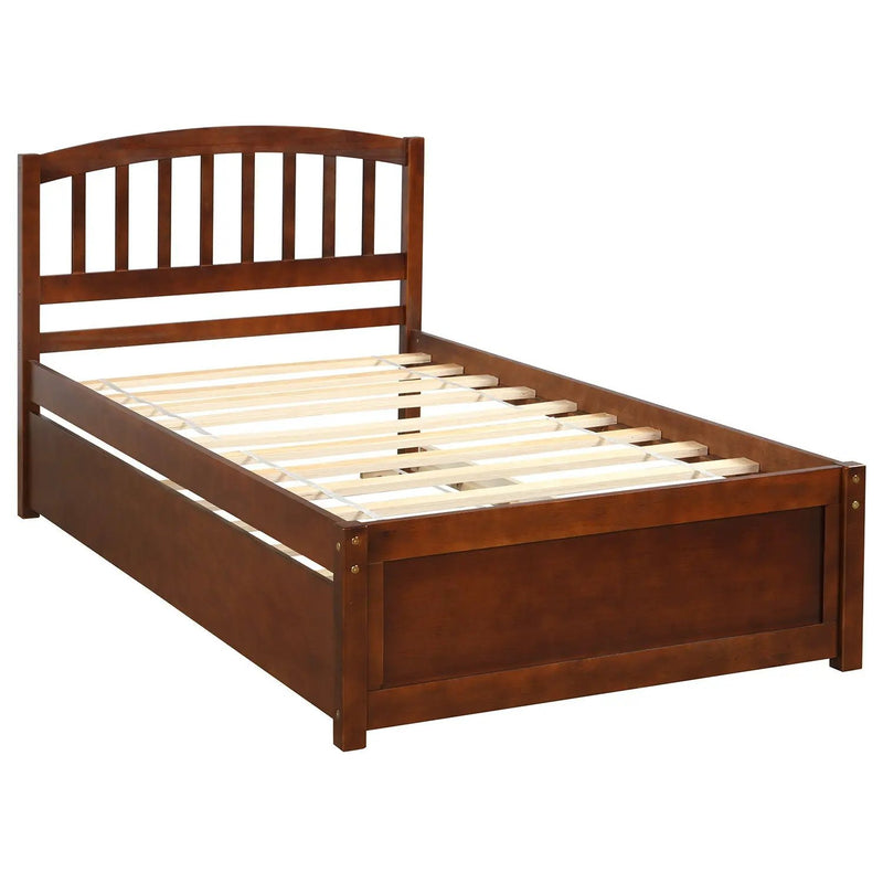 Platform Bed Wood Bed Frame With Trundle by HouseOfZazla