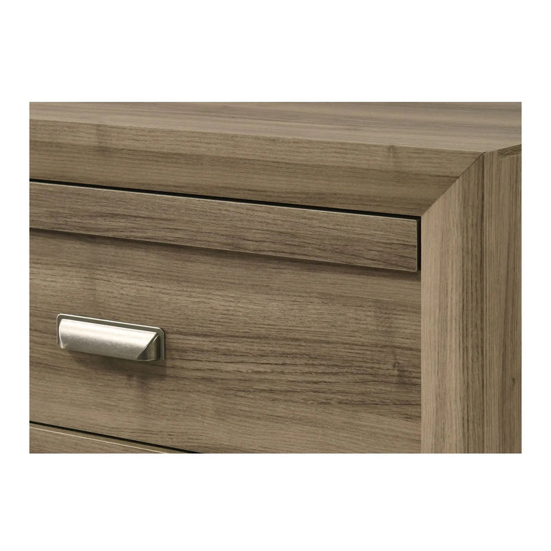 2 Drawer Nightstand With Pulls, Bedroom Furniture - Light Brown by Unique Piece Furniture