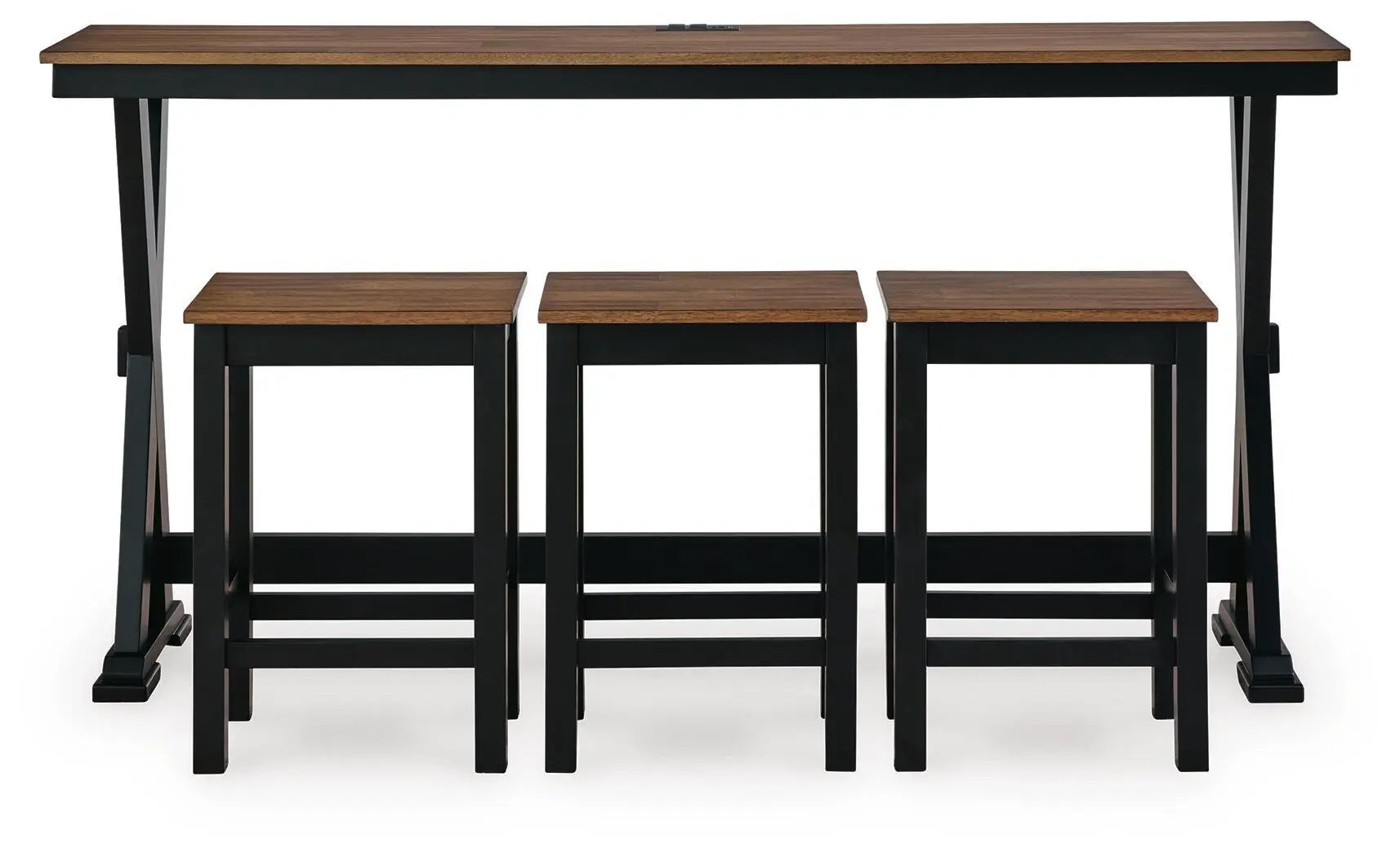 Wildenauer - Rectangular Dining Room Counter Table Set (Set of 4) - Brown / Black by Unique Piece Furniture