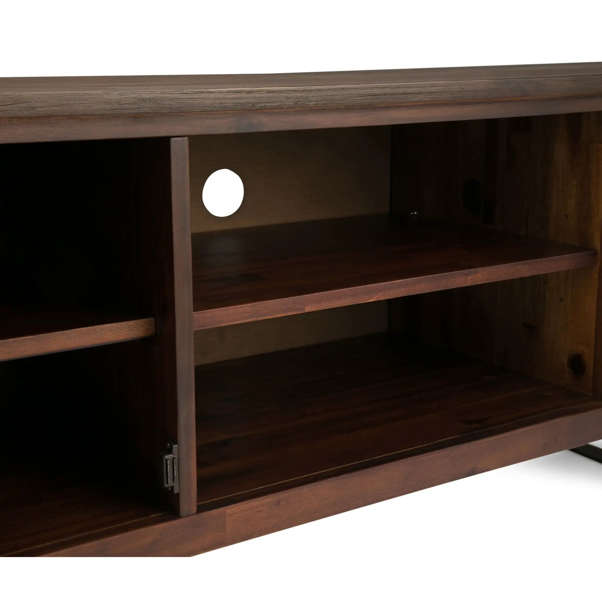 Lowry - TV Media Stand - Distressed Charcoal Brown by Unique Piece Furniture