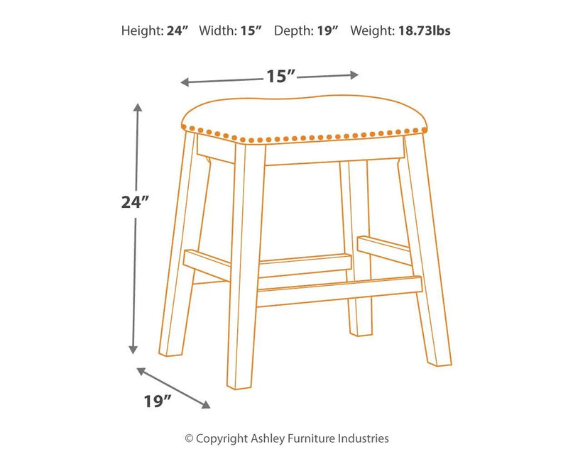 Caitbrook - Upholstered Stool (Set of 2) - Gray by Unique Piece Furniture
