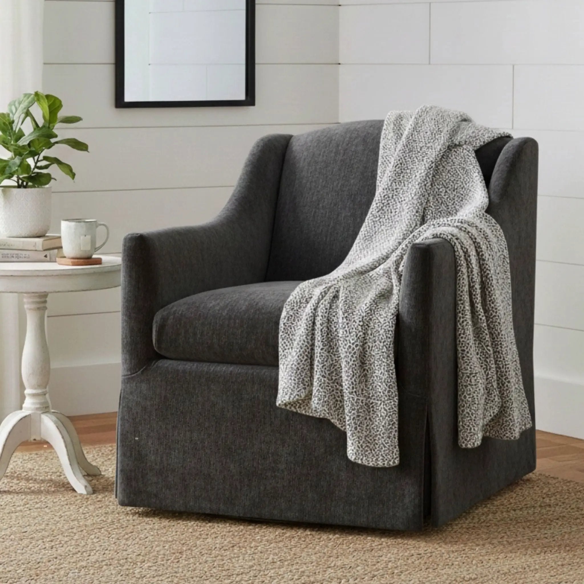 Luisa - Skirted Swivel Accent Chair by HouseOfZazla