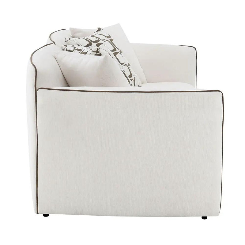 Yolanda - Loveseat With 4 Pillows - Beige Chenille by Unique Piece Furniture