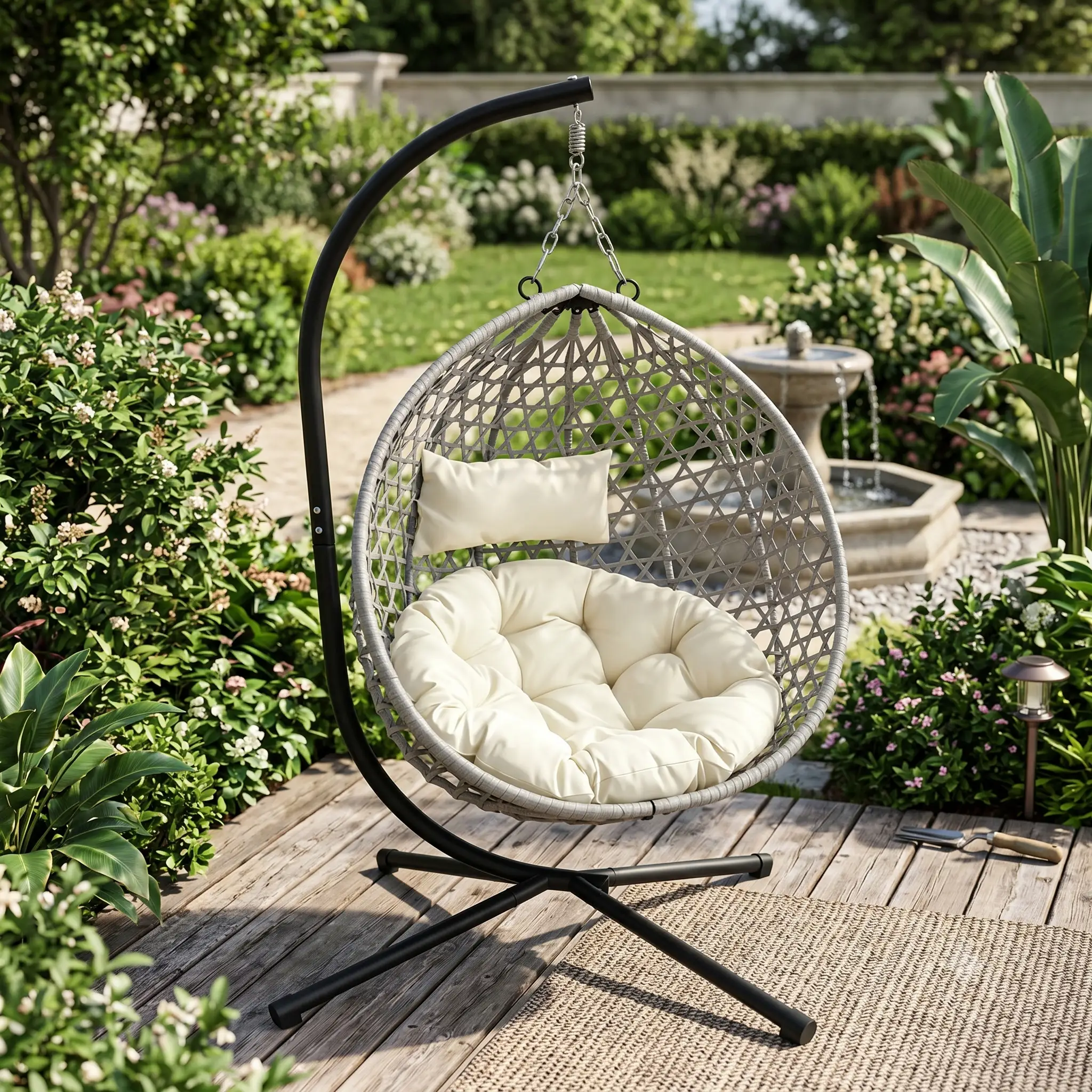 Foldable Hanging Egg Chair with Stand by HouseOfZazla