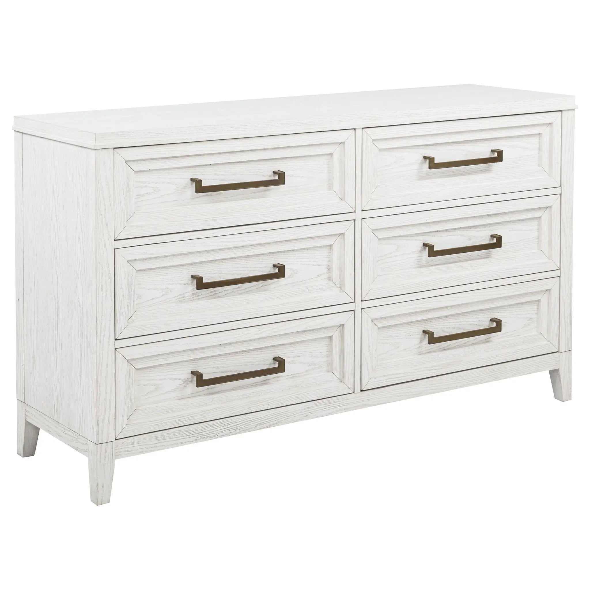 Marielle 6-drawer Bedroom Dresser Distressed White by Unique Piece Furniture