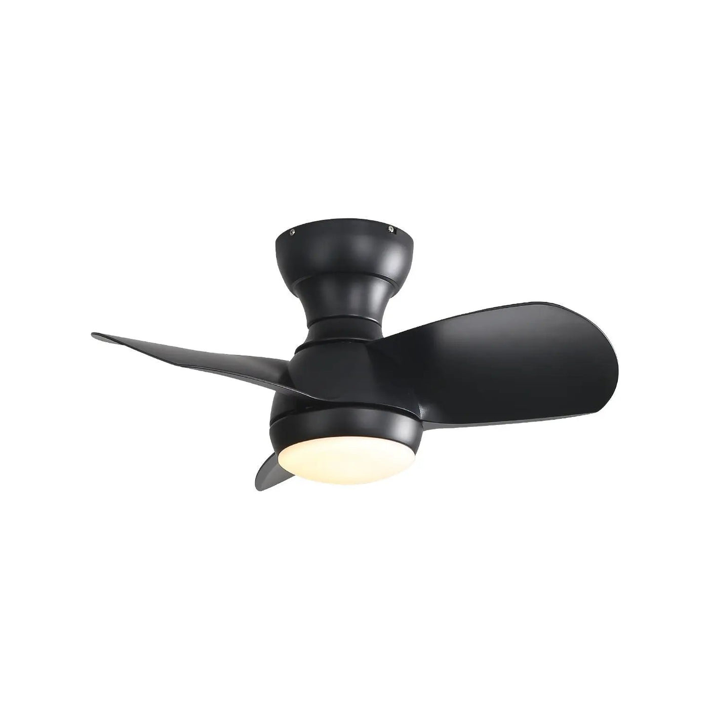 23" Bedroom Ceiling Fan With 3 Color Dimmable 3 ABS Blades Remote Control Dc Motor With 18W Led Light by Unique Piece Furniture