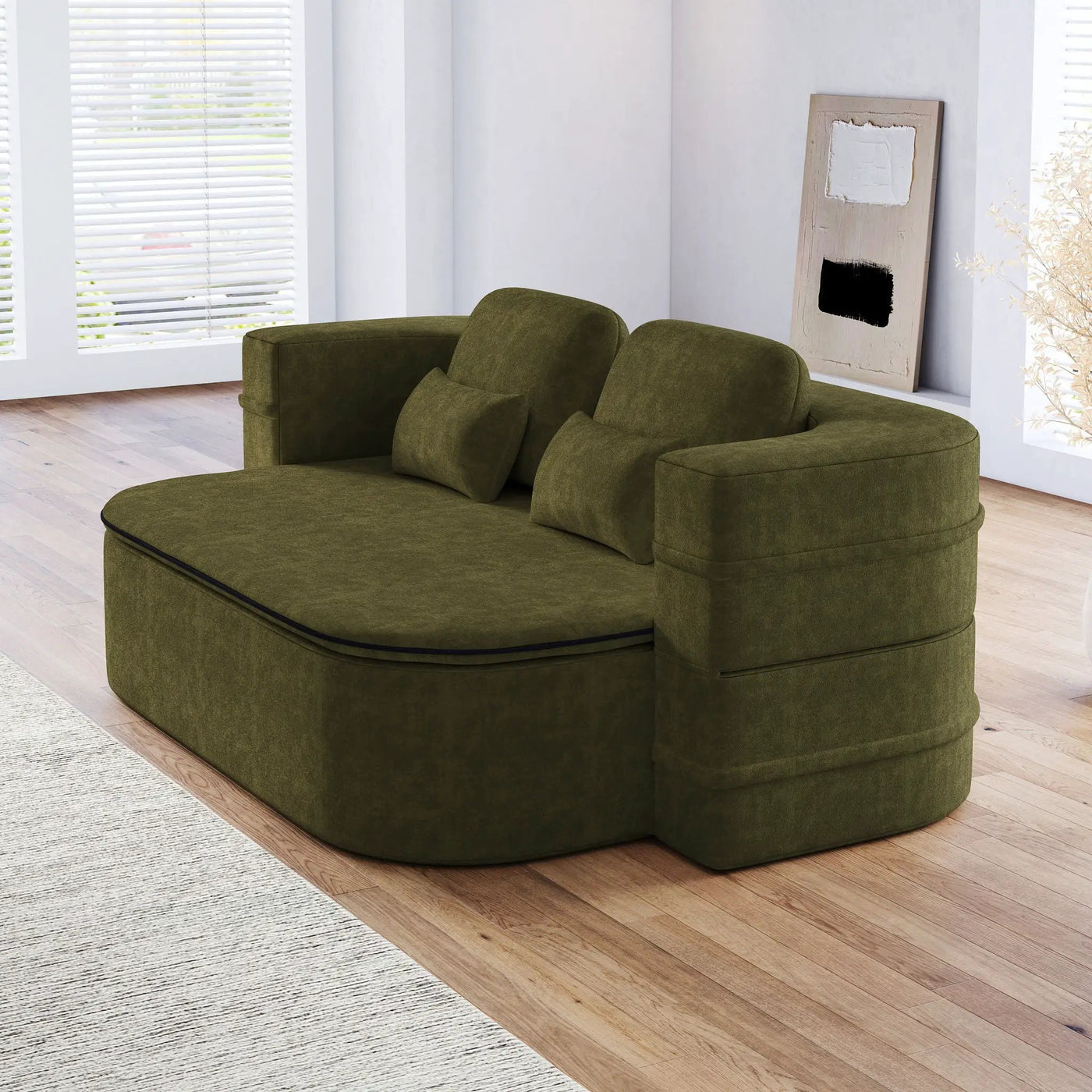 2 In 1 Foldable Sofa Bed With Multi Functional Blanket, Floor Lounge Sofa by HouseOfZazla