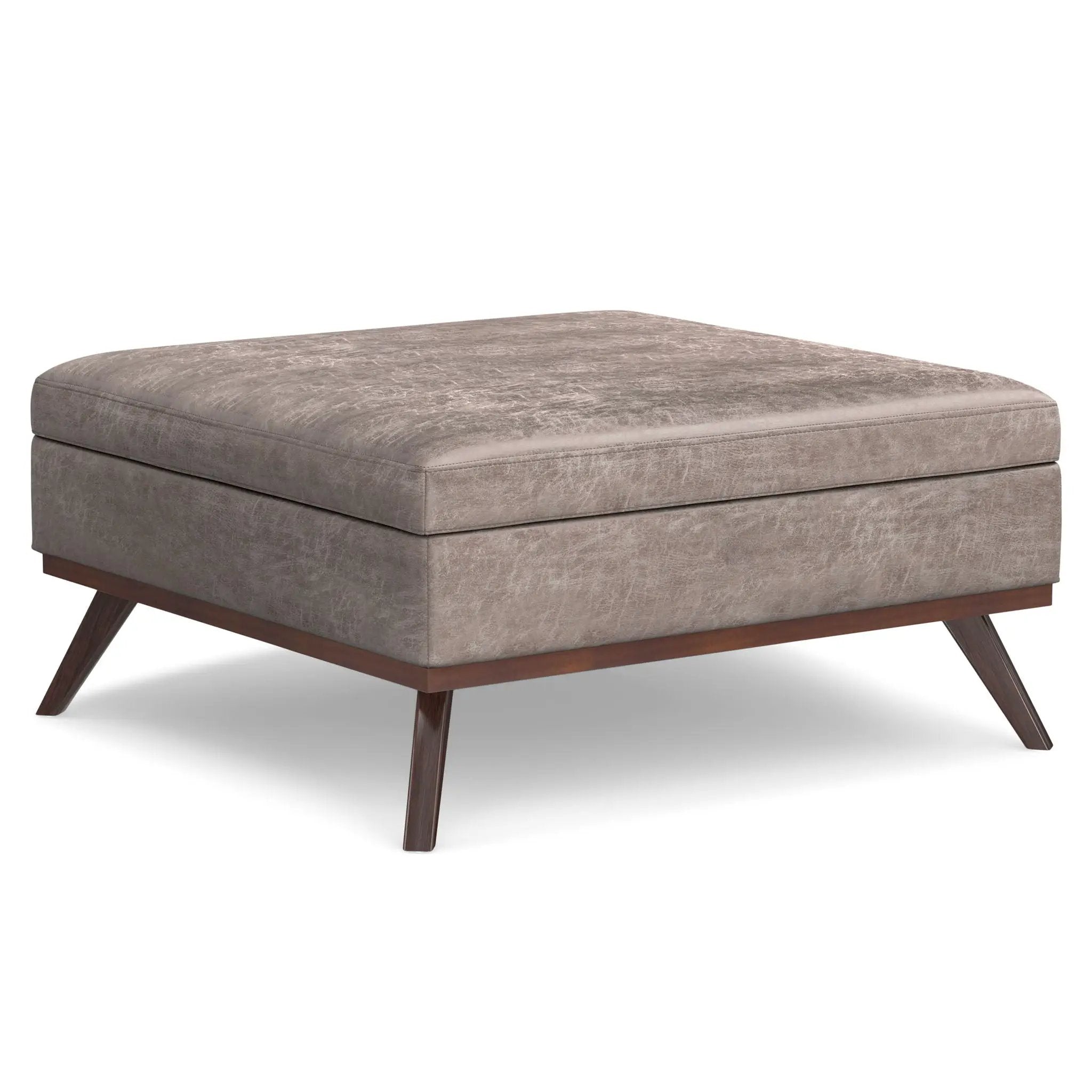 Owen - Multifunctional Square Coffee Table Storage Ottoman by Unique Piece Furniture