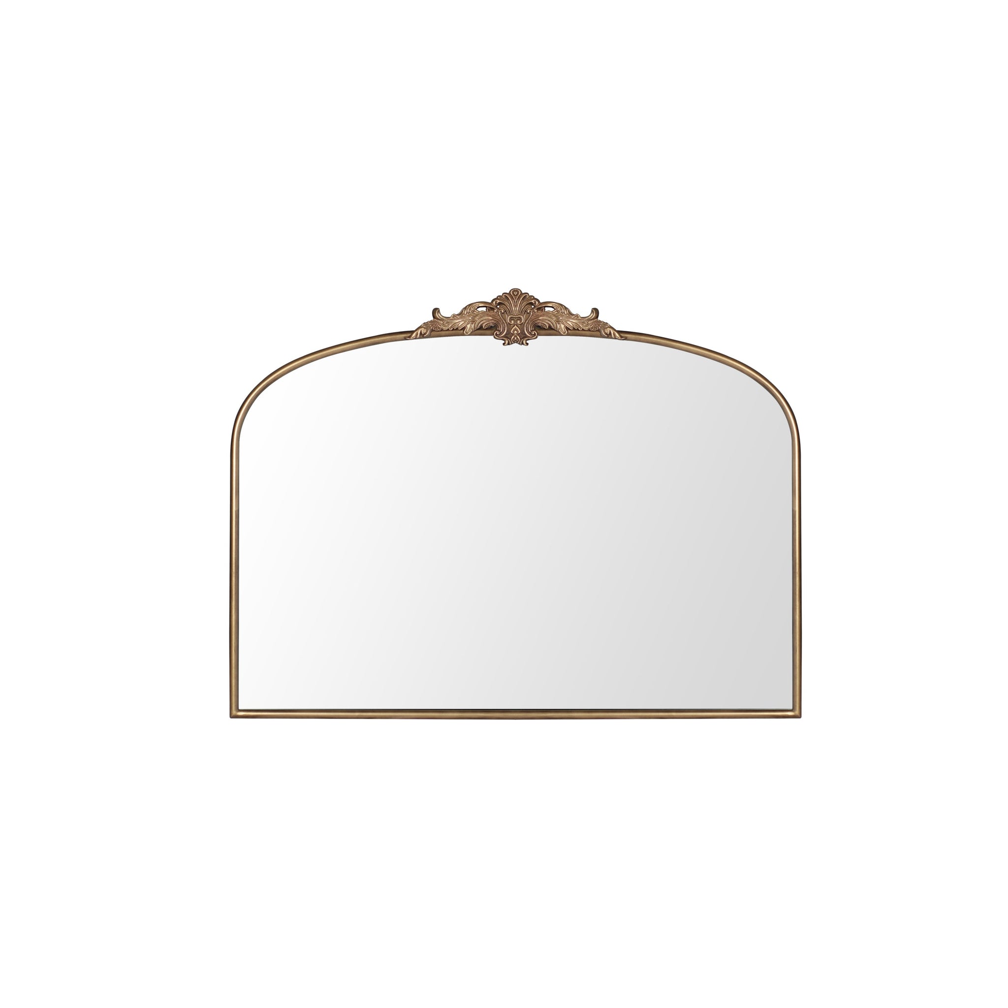 Vintage Arched Gold Mirror: 40'x30' Antique Brass Frame by HouseOfZazla