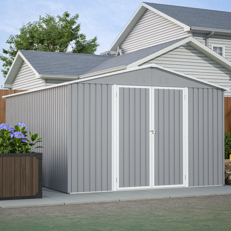 10 x 12 ft. Outdoor Storage Shed with Floor Frame Kit by HouseOfZazla
