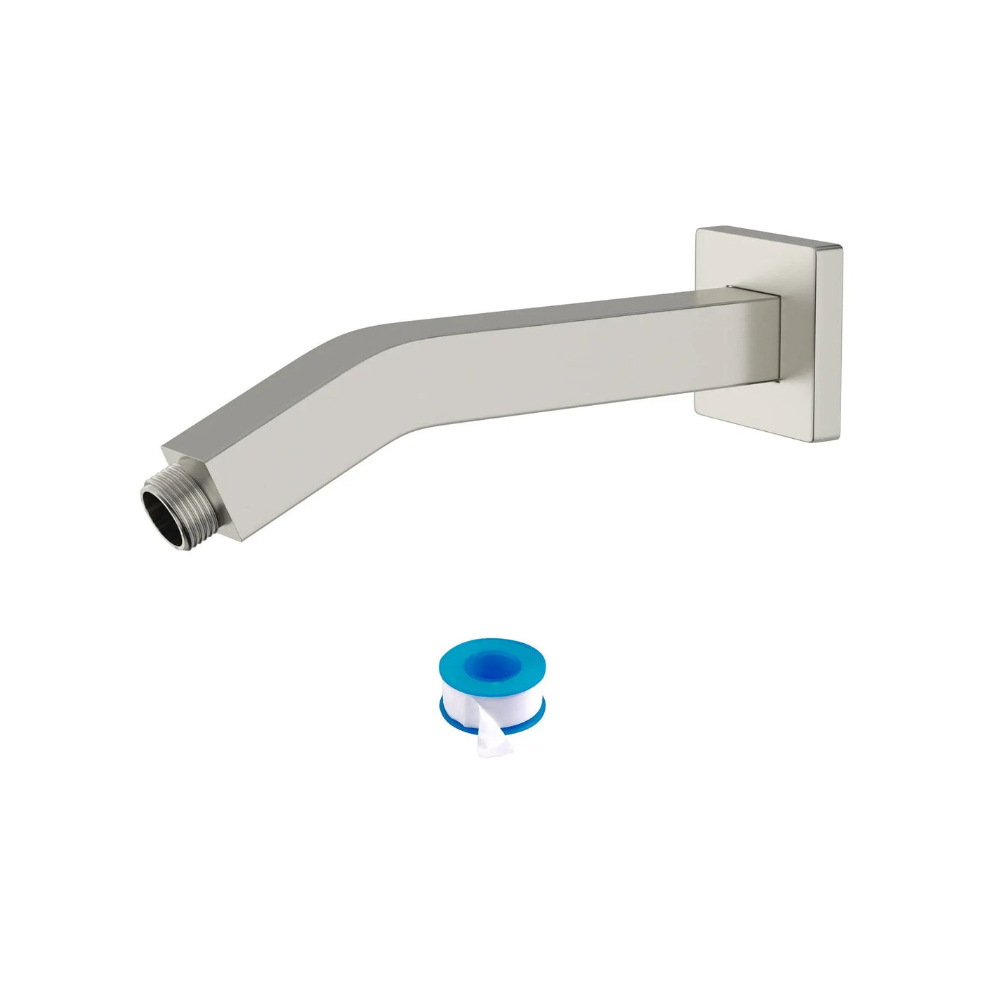 Elegant 6" Shower Arm With Flange, Stainless Steel Construction For Rain Shower Heads by HouseOfZazla