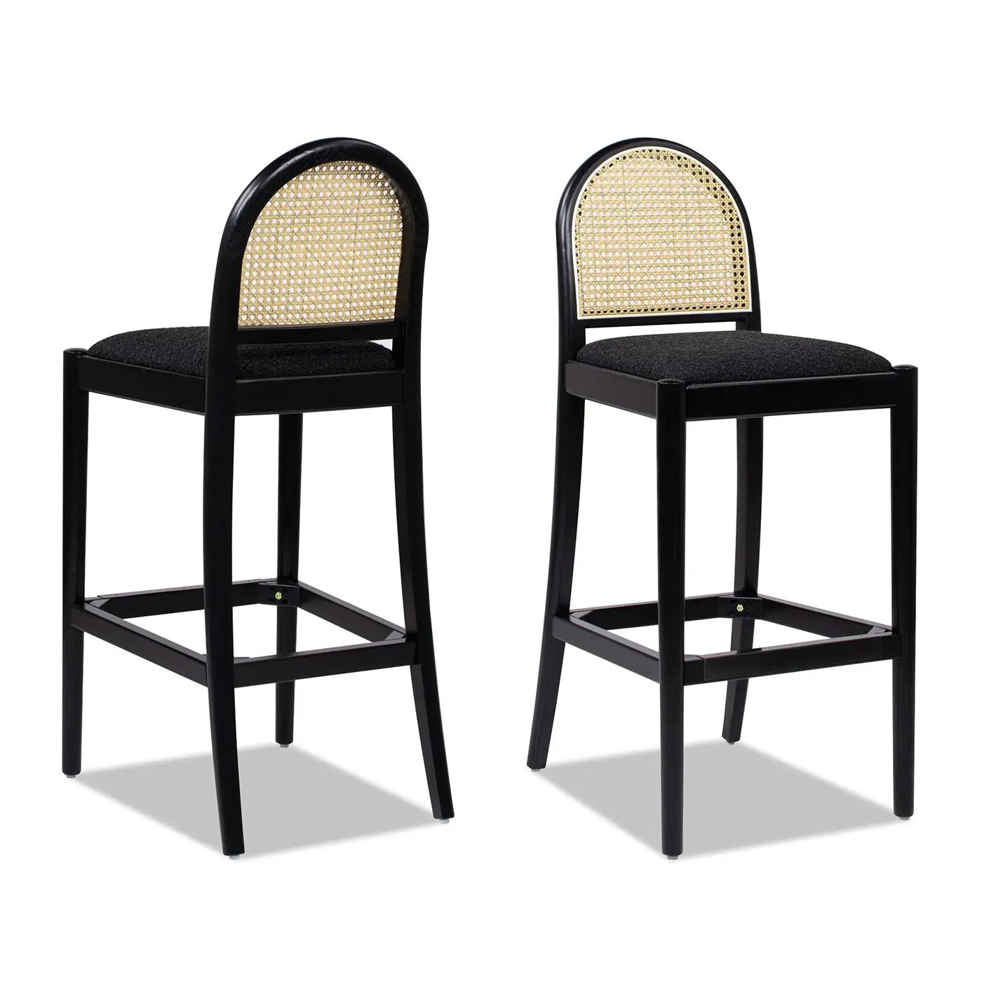 Panama - Curved Back Cane Bar Stool (Set of 2) by HouseOfZazla